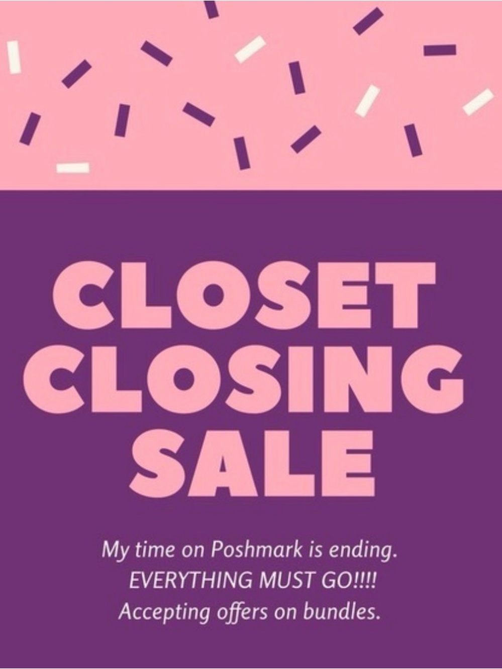 Closet closing 8/28
